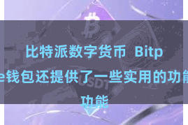 比特派数字货币 Bitpie钱包还提供了一些实用的功能