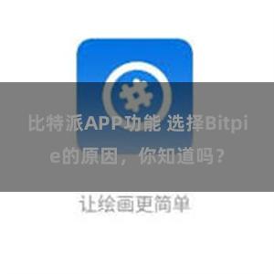 比特派APP功能 选择Bitpie的原因，你知道吗？