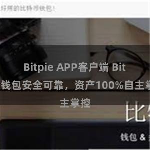 Bitpie APP客户端 Bitpie钱包安全可靠，资产100%自主掌控