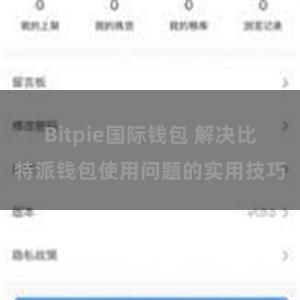 Bitpie国际钱包 解决比特派钱包使用问题的实用技巧