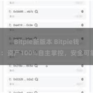 Bitpie新版本 Bitpie钱包：资产100%自主掌控，安全可靠。